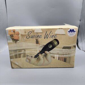 Swine Wine Pig Bottle Holder DWK Home Decor Funny Bar Accessory Gift New